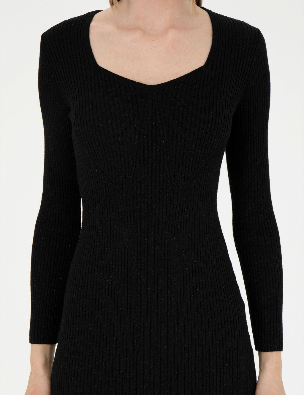 Siyah Ex. Slim Fit Triko Elbise - Pierre cardin фото 6