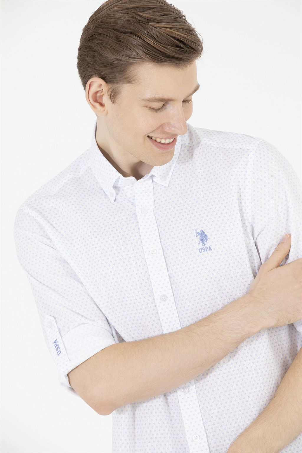 U. S. Polo Assn Мужская белая рубашка с длинным рукавом - U.s. polo assn фото 8