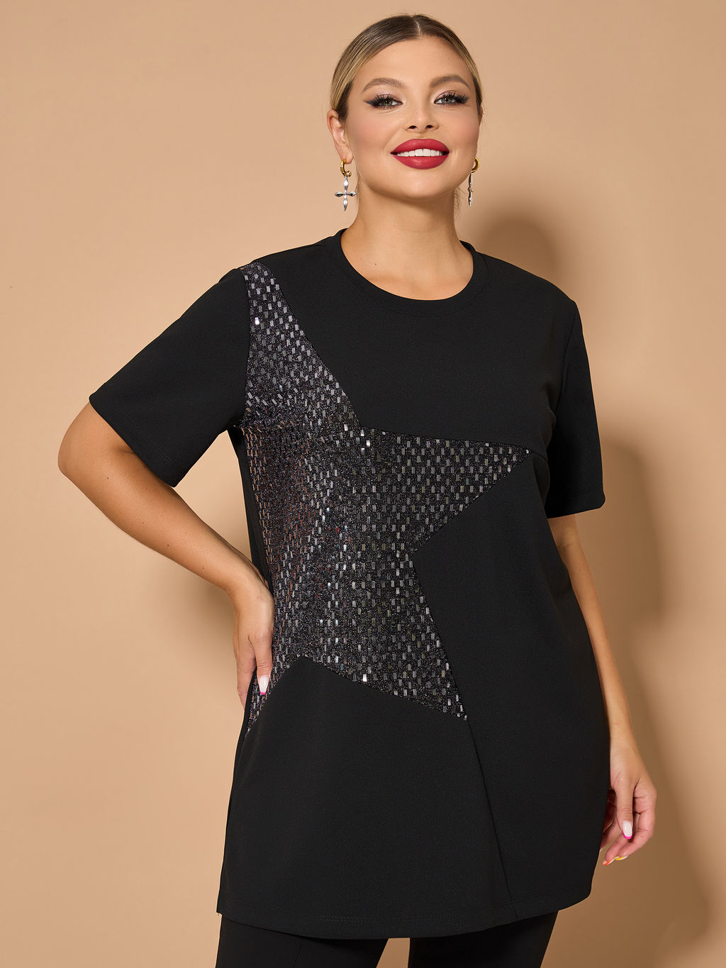 Туника 0280-1 чёрный - Dora фото 16