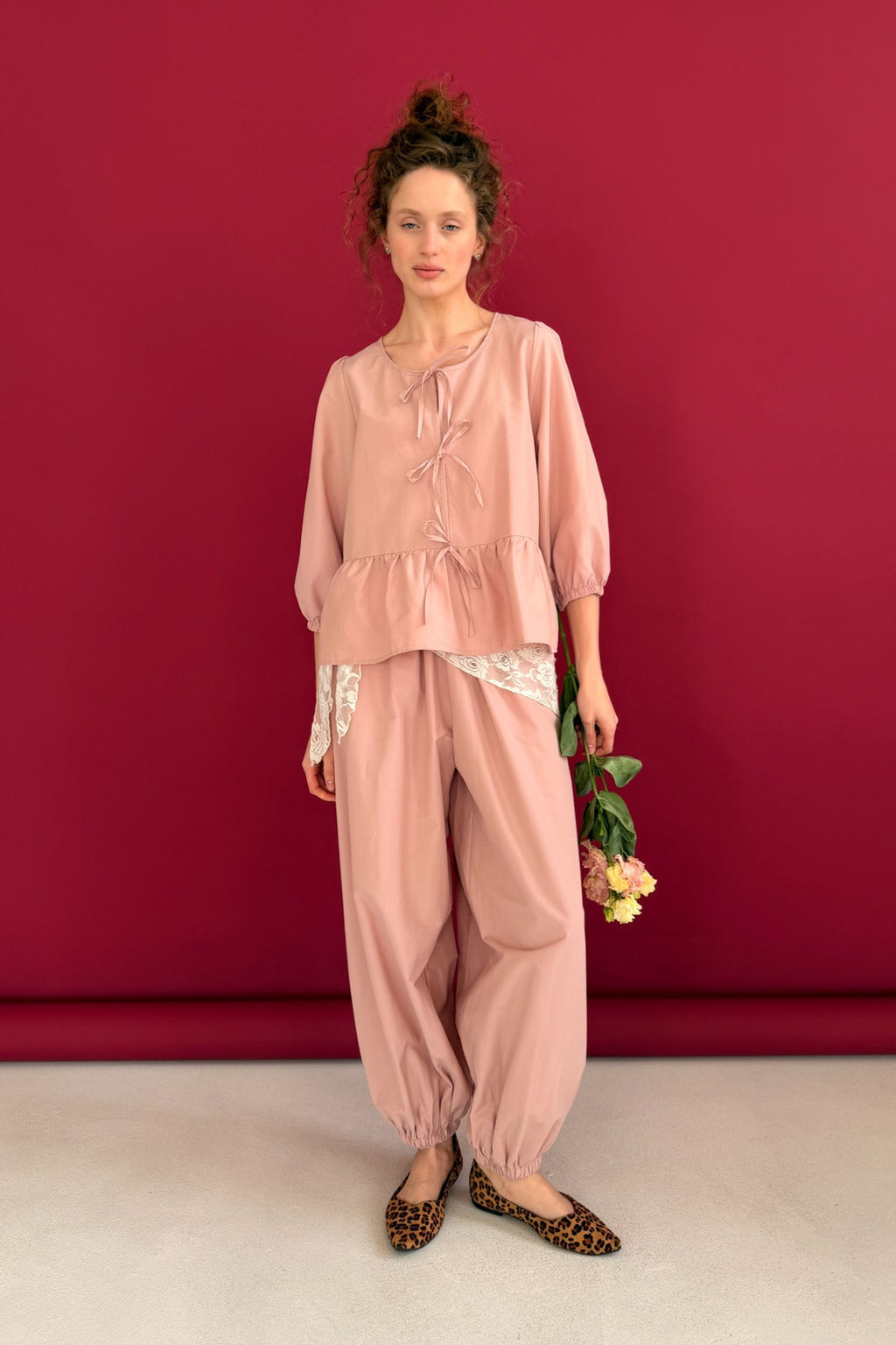 Брюки АЛАДДИН112/04/Пудровый - M&G all natural фото 2