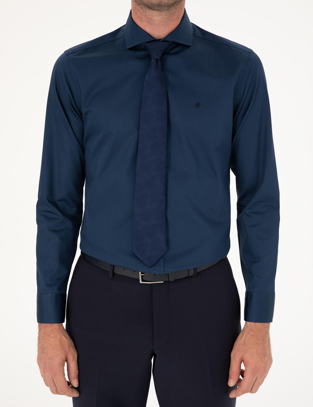 Lacivert Slim Fit Pamuk Klasik G_mlek