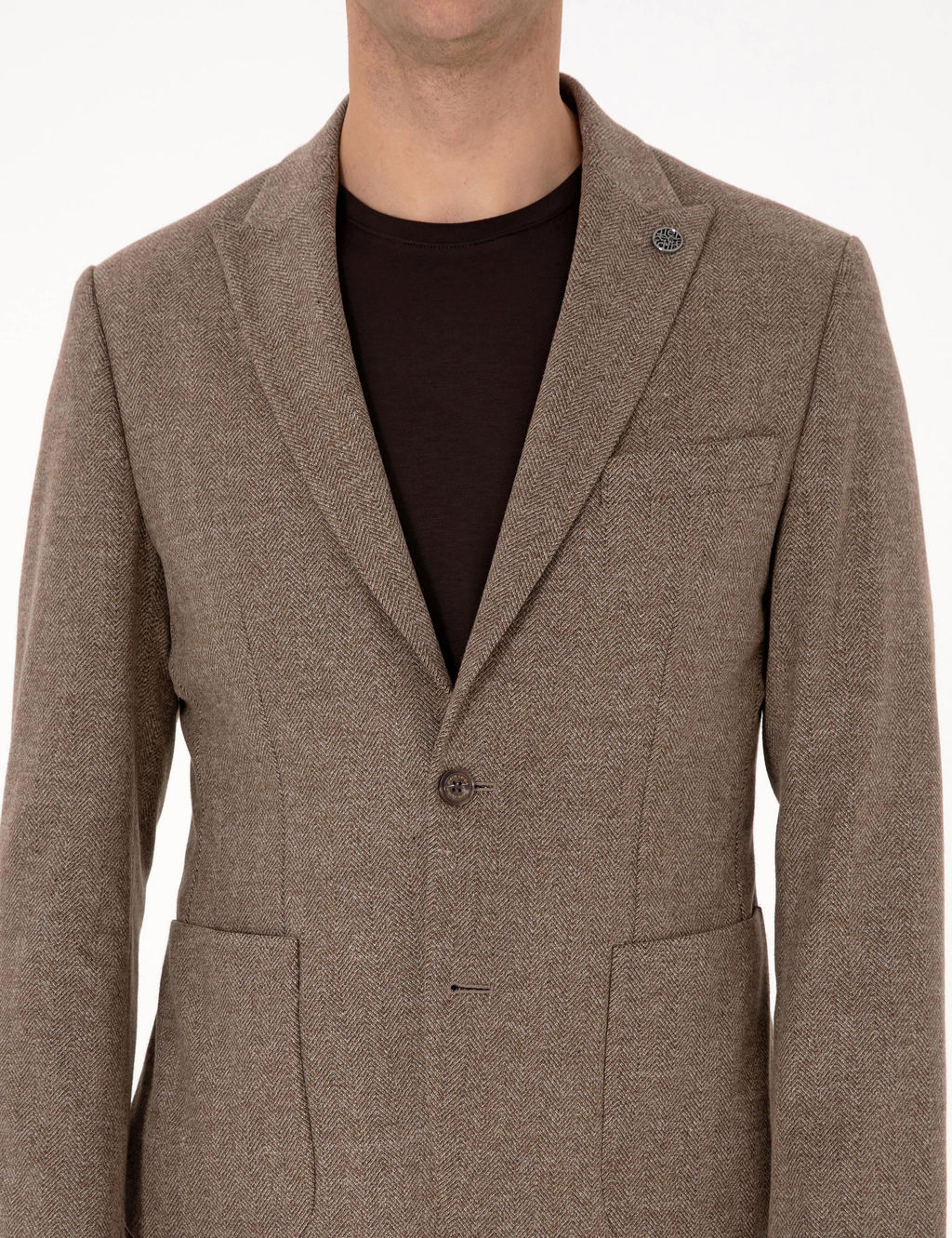 Kahverengi Slim Fit Bal_ks_rt_ Ceket