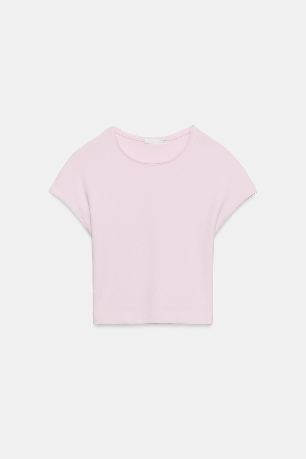 CAMISETA CROPPED MANGA CORTA LUNARES / Rosa tiza - Zara фото 6