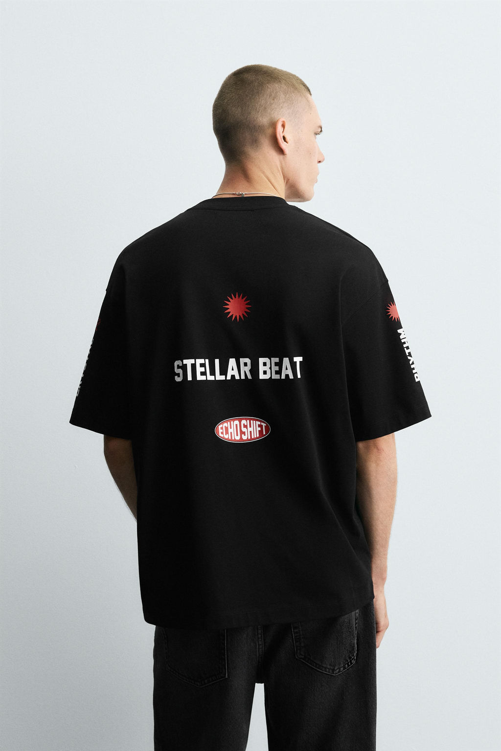 T-SHIRT WITH CONTRAST GRAPHICS - Zara фото 3
