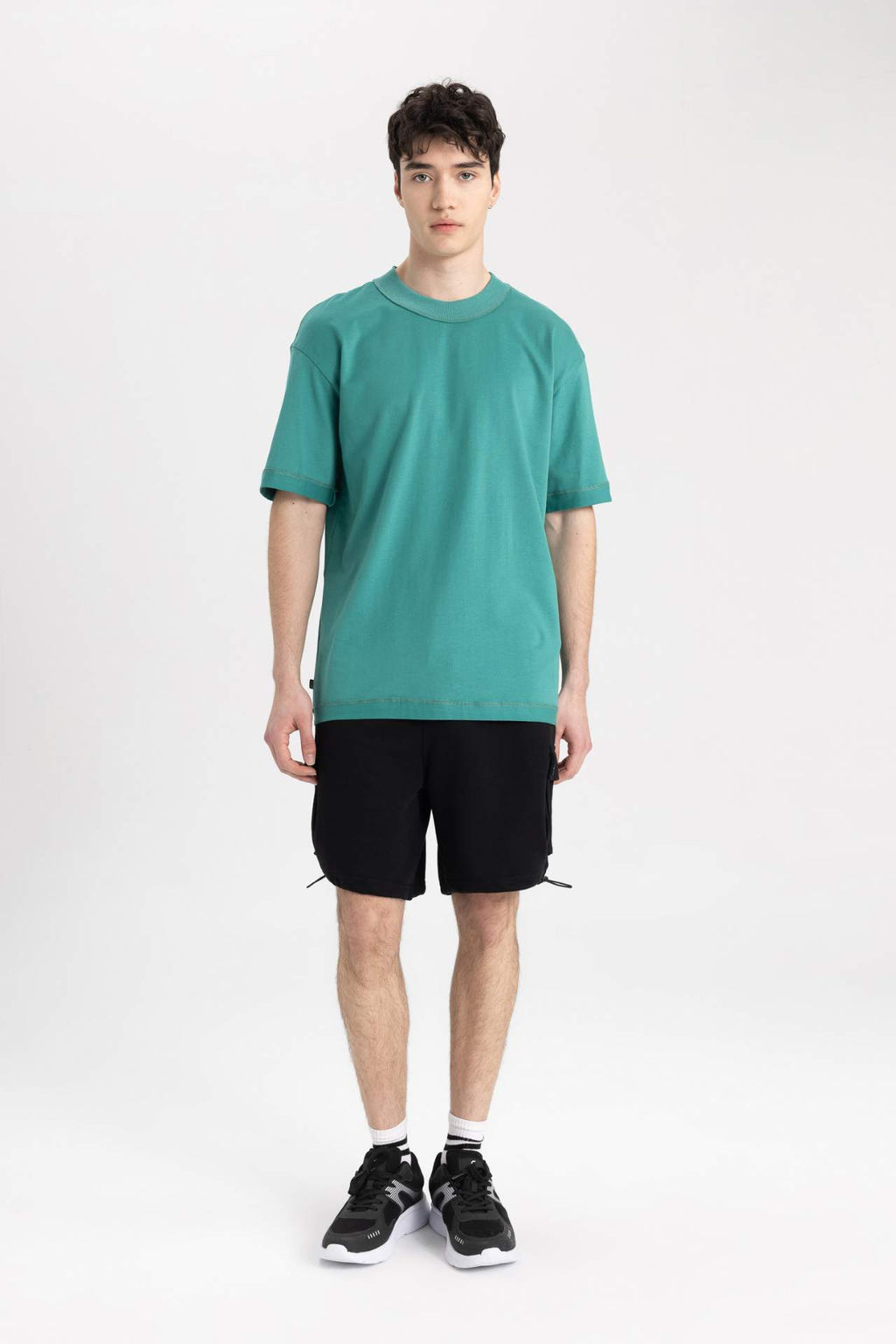 Oversize Genis Kal?p Duz Paca Kargo Sort - Defacto фото 2