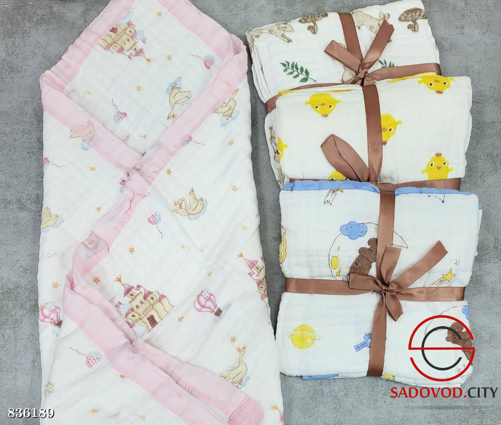 Плед-одеяло из муслина детское