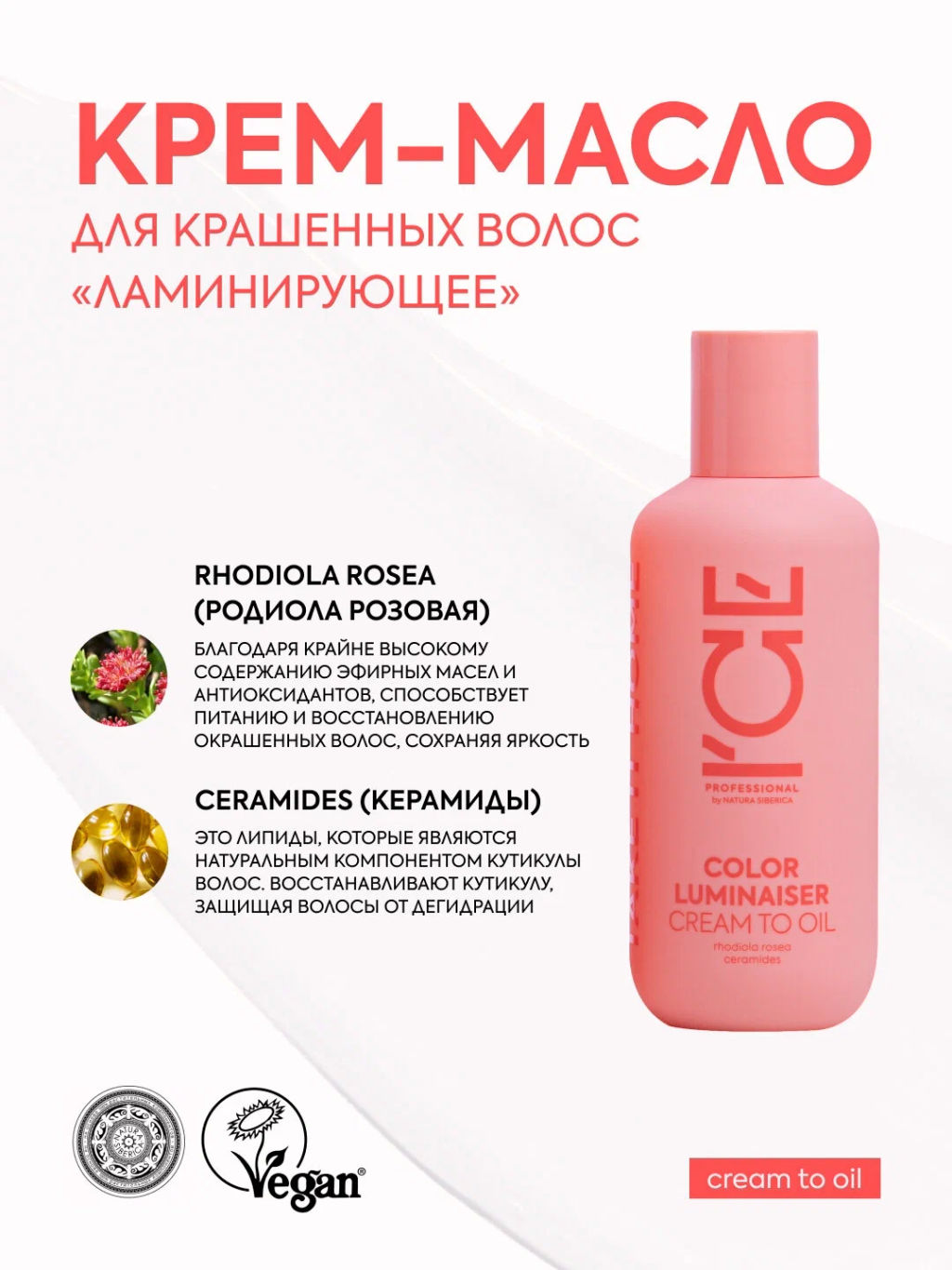 "NS" ICE Professional/ Home/ Color Luminaiser/ Крем-масло д/окраш.волос Ламинирующее 200мл