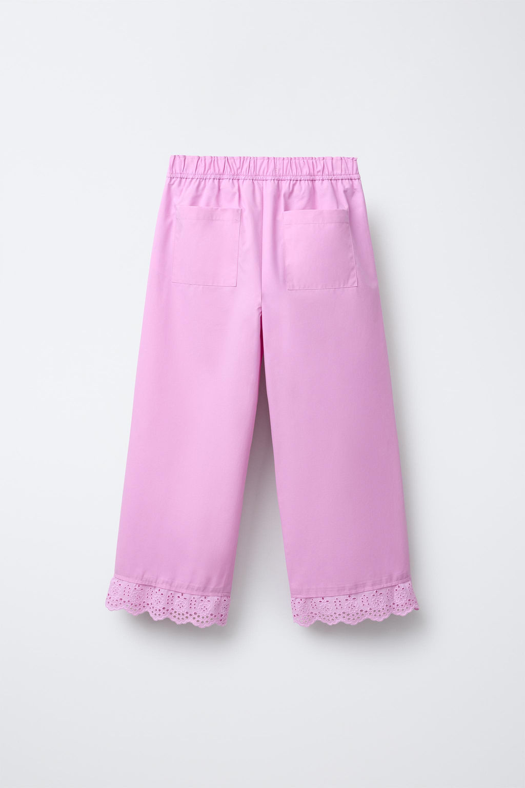 STRAIGHT-LEG LACE TRIM TROUSERS - Zara фото 2