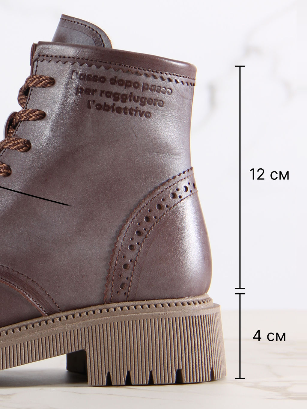 Ботинки 319.taskanaka.Вакса коричневая/шерсть