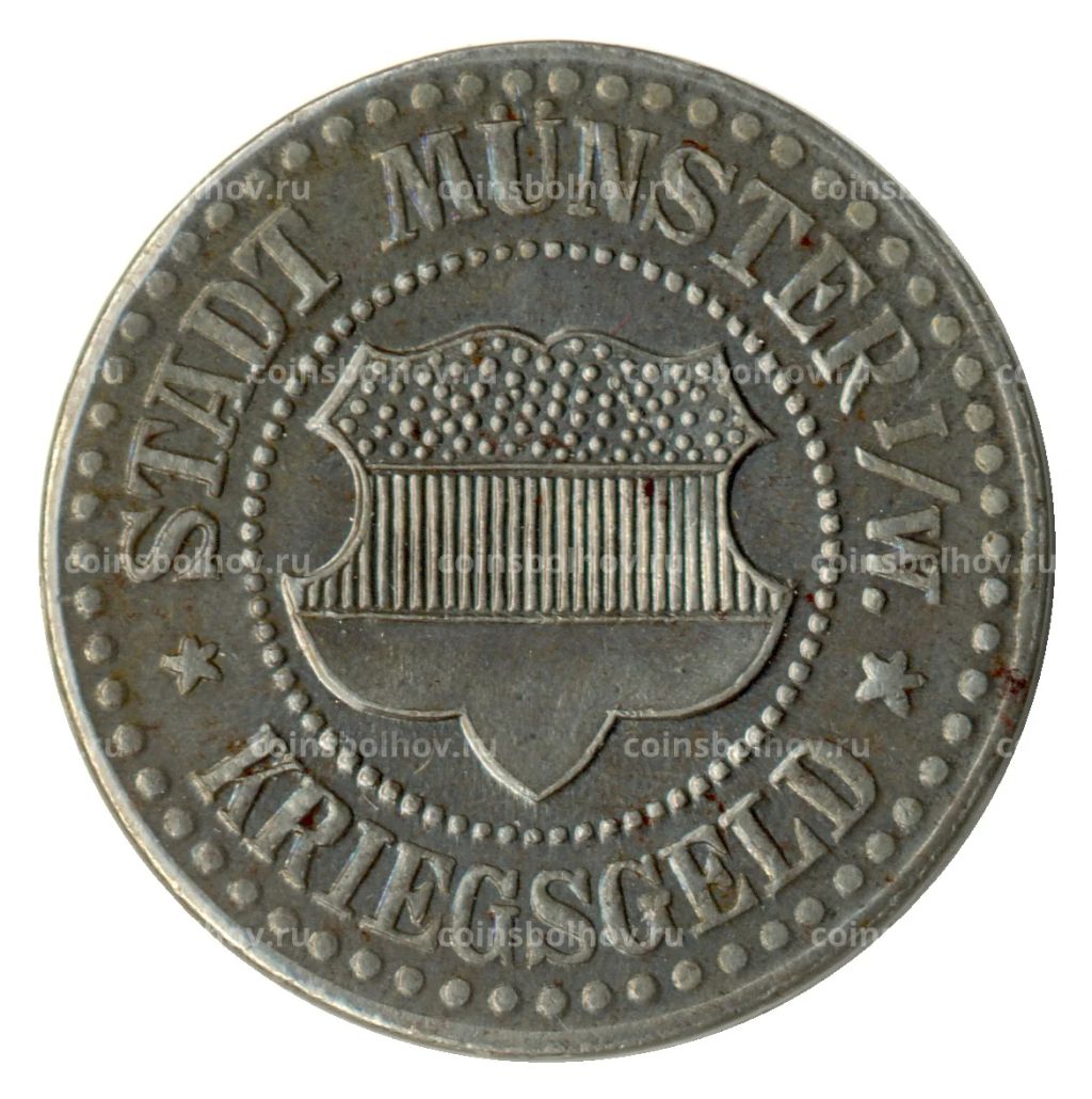 Монета 25 пфеннигов 1918 года Германия Нотгельд (Мюнстер)