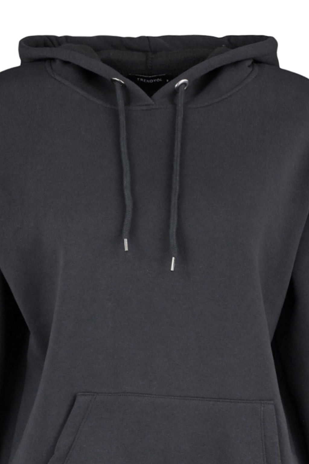 TRENDYOLMILLA Bej Kal?n Ici Polarl? Kanguru Cepli Kapusonlu Boyfriend/Genis Kal?p Orme Sweatshirt TWOAW20SW0525 фото 14