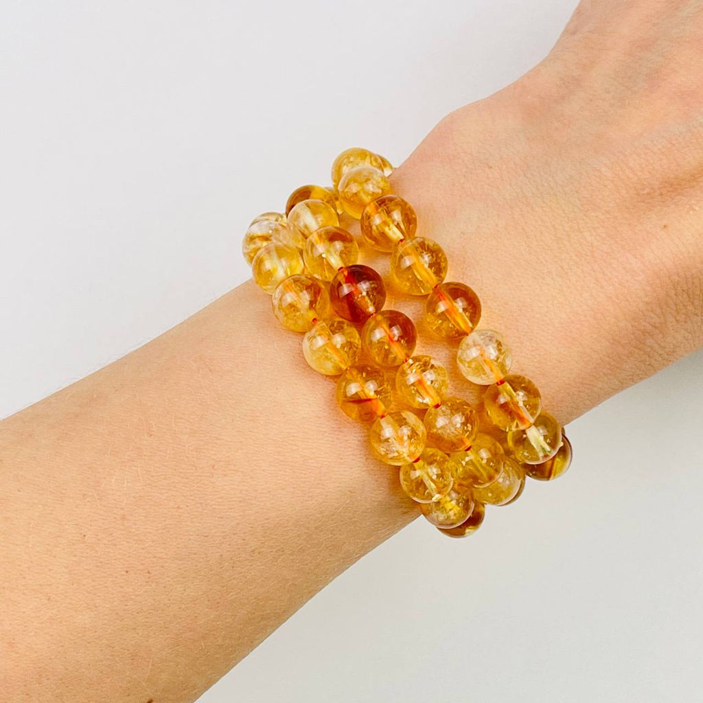 Бусины для украшений из Цитрина (45 бусин) 38 см