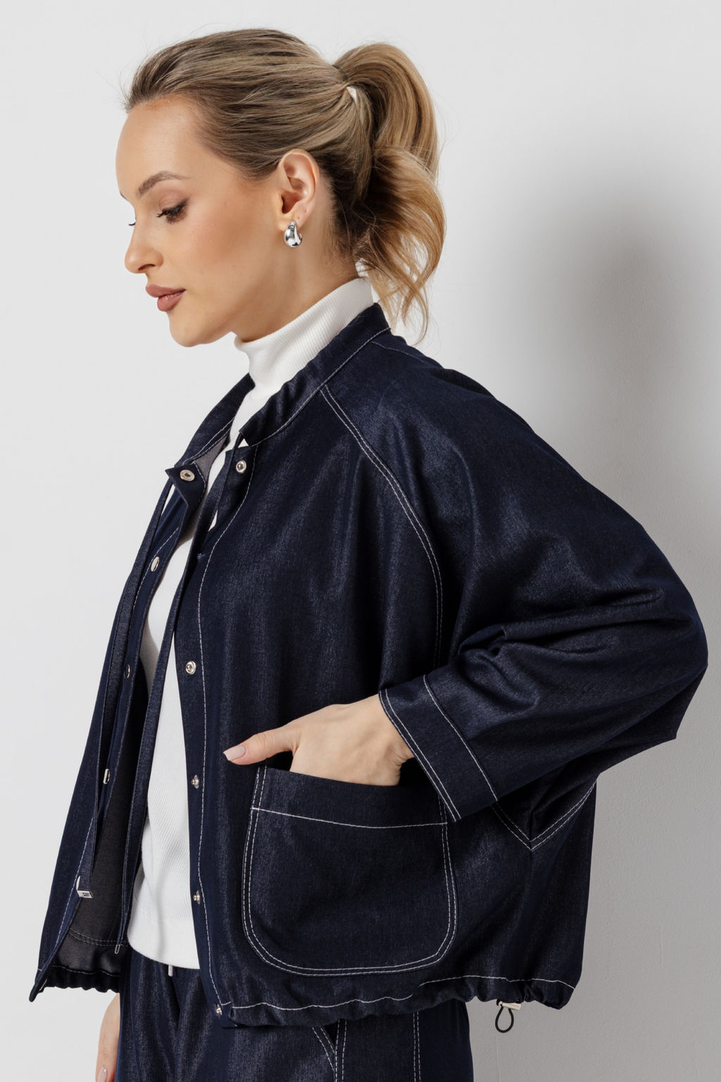 Жакет женский 4510/01/Синий, джинс