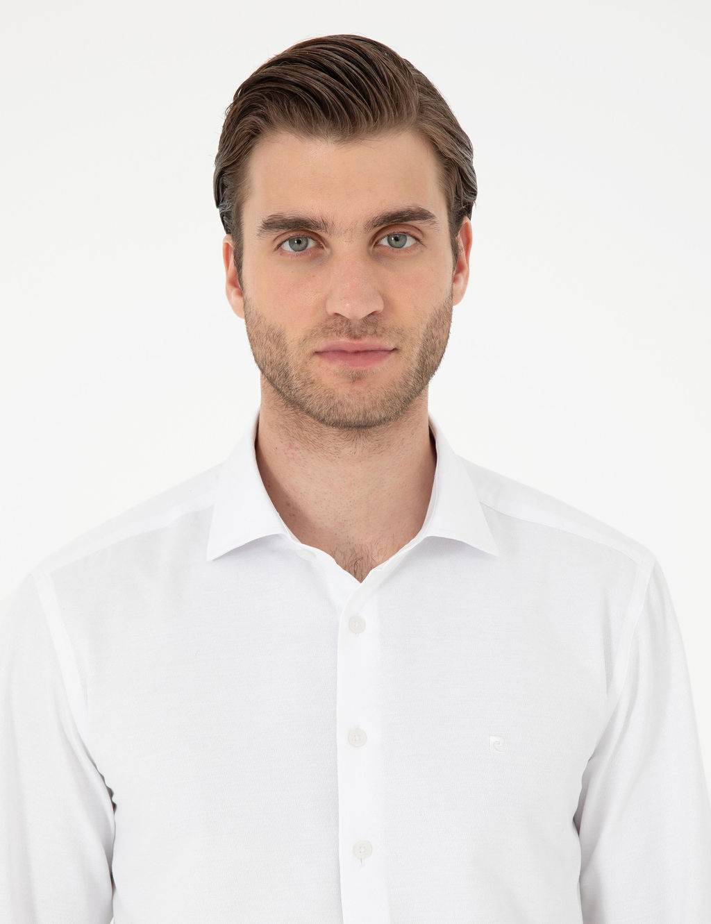 Beyaz Slim Fit Arm_rl_ Uzun Kollu G_mlek - Pierre cardin фото 2