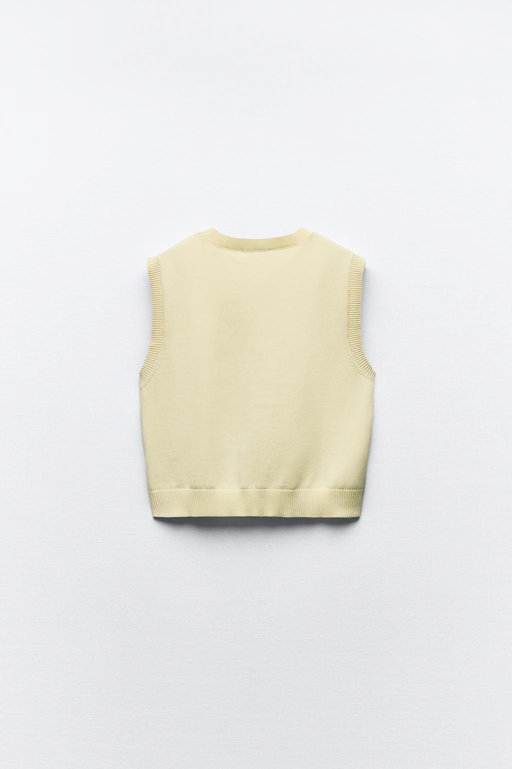 SLEEVELESS PLAIN KNIT TOP - Zara фото 14