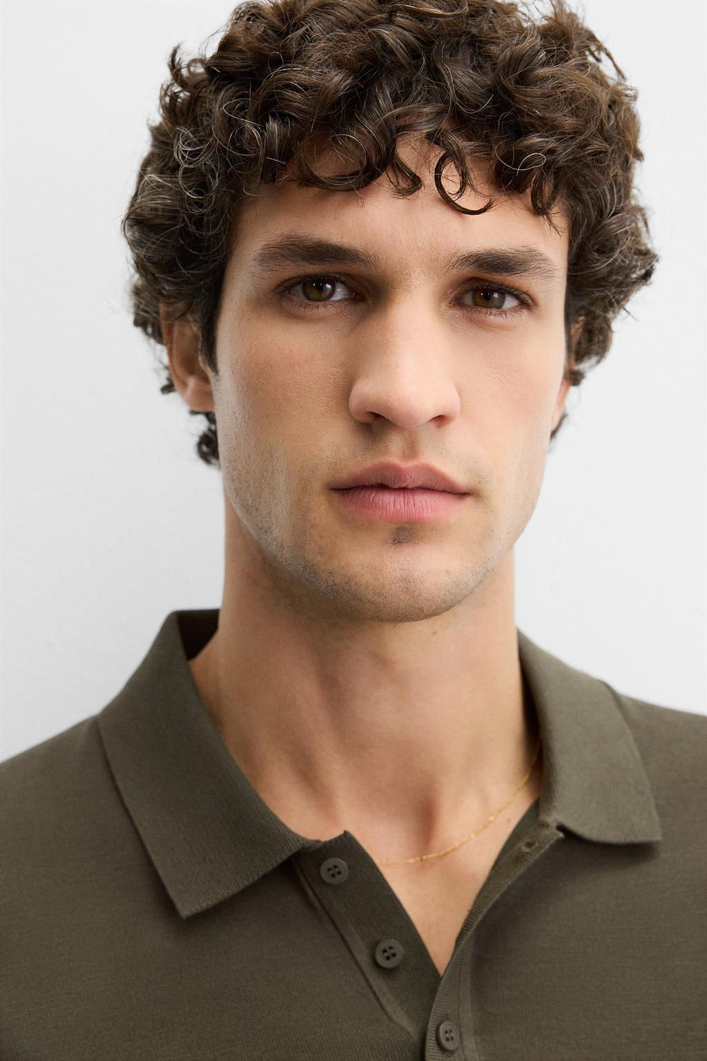 KNIT COTTON - SILK POLO SHIRT - Zara фото 13