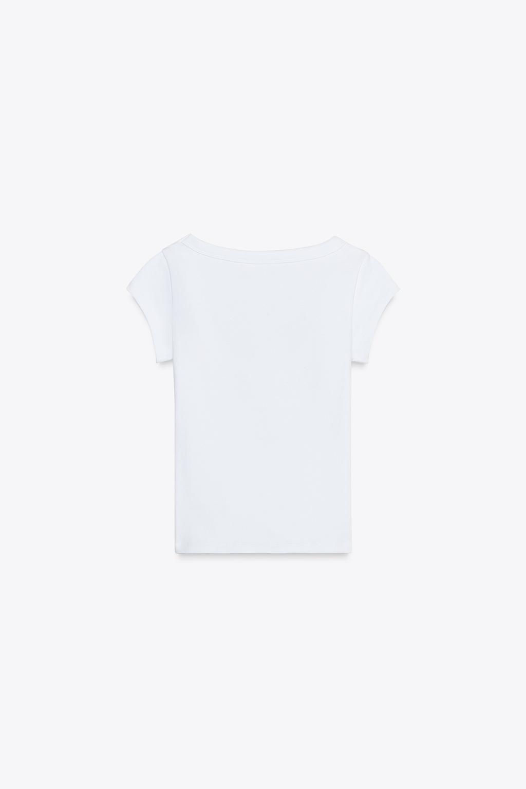 ROUND NECK T-SHIRT - Zara фото 8