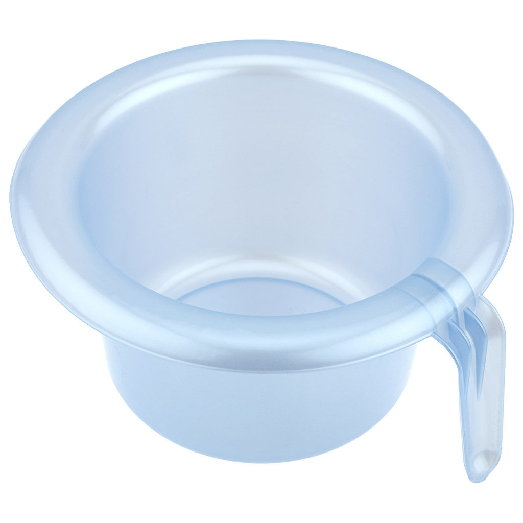 Горшок детский из полипропилена д21см, h13,5см, с крышкой, голубой перламутр (Россия) - Домашняя мода фото 3