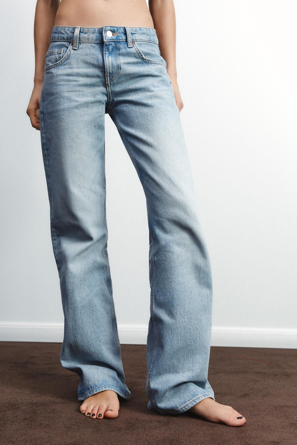 TRF WIDE-LEG LOW-RISE JEANS - Zara фото 6