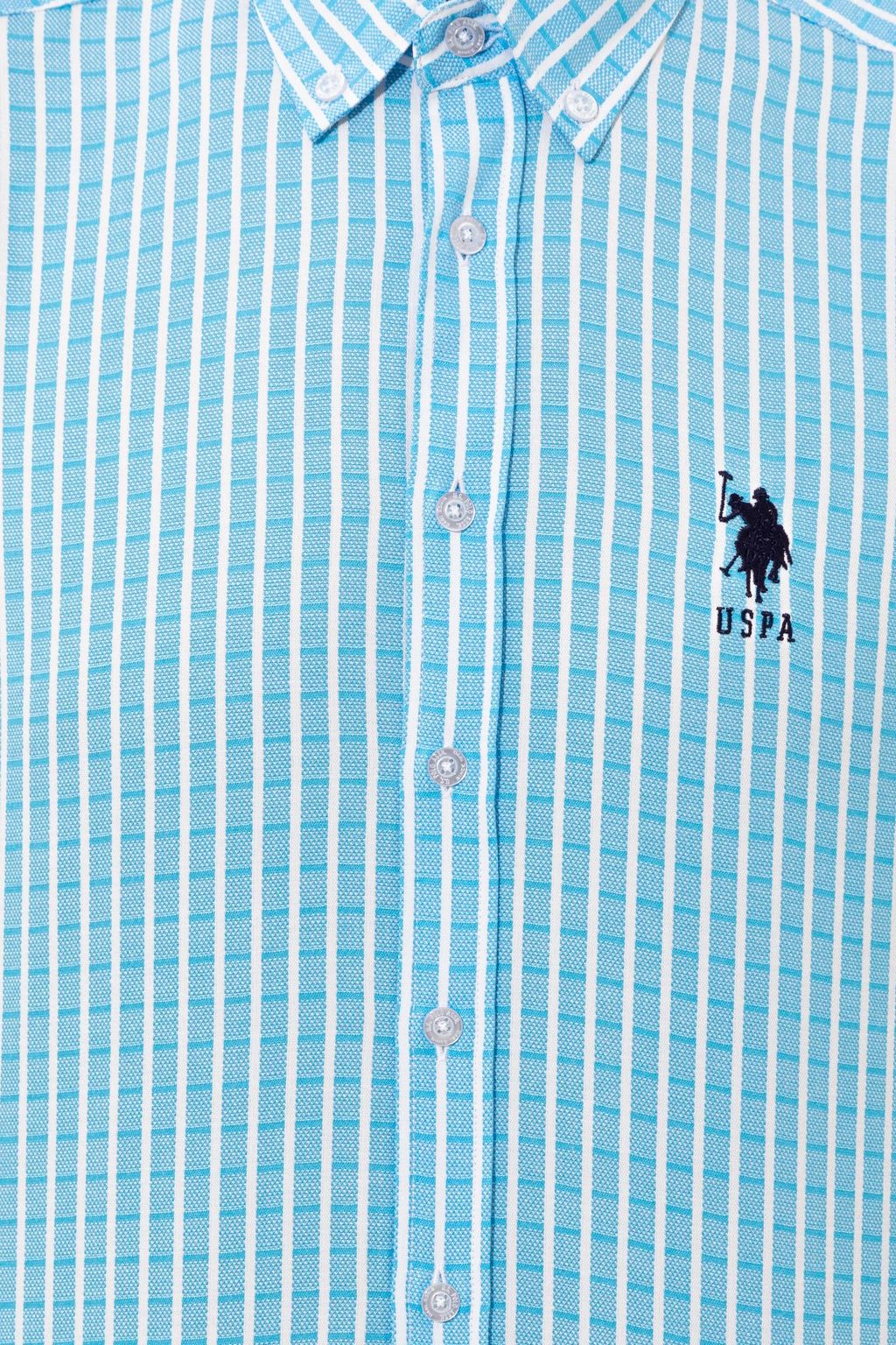 U. S. Polo Assn Мужская бирюзовая рубашка с длинным рукавом - U.s. polo assn фото 6