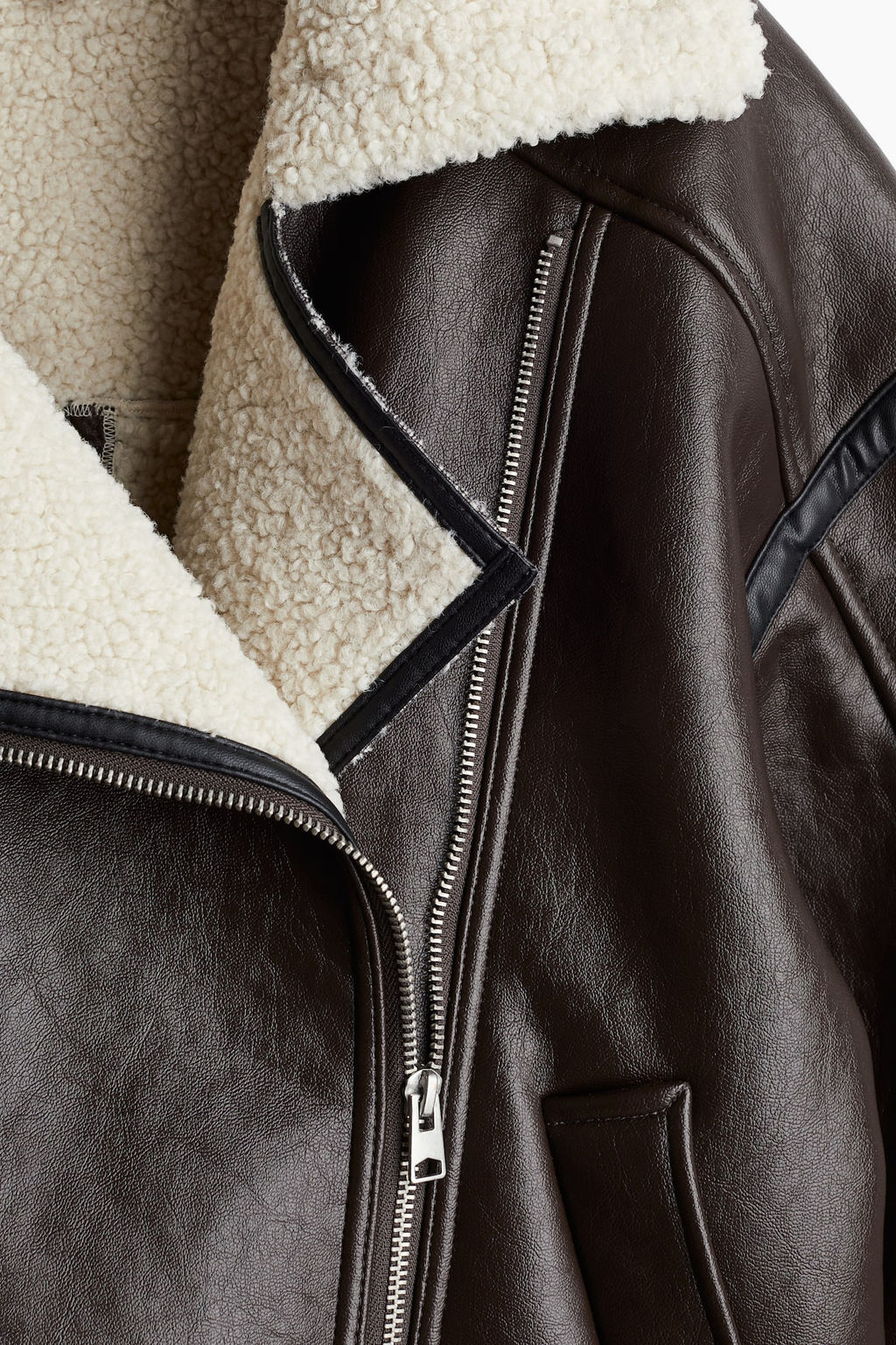 Cazadora biker con forro de borreguito - H&m фото 6