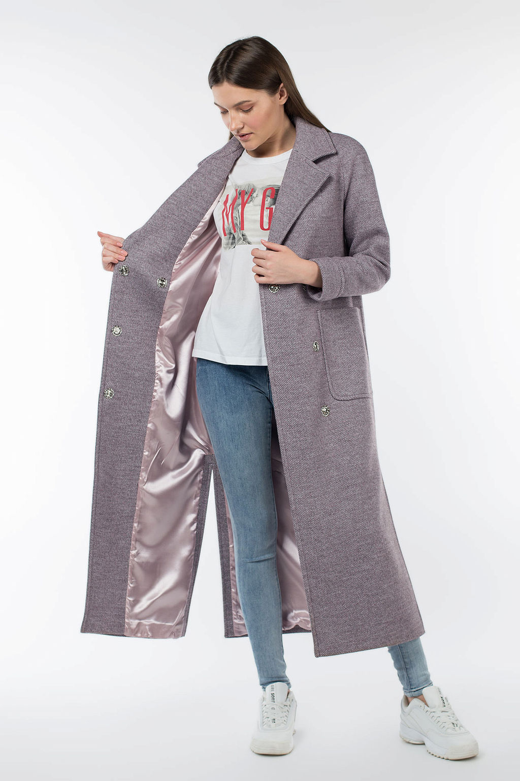 Пальто женское демисезонное Classic Reserve (пояс) - El podio фото 2