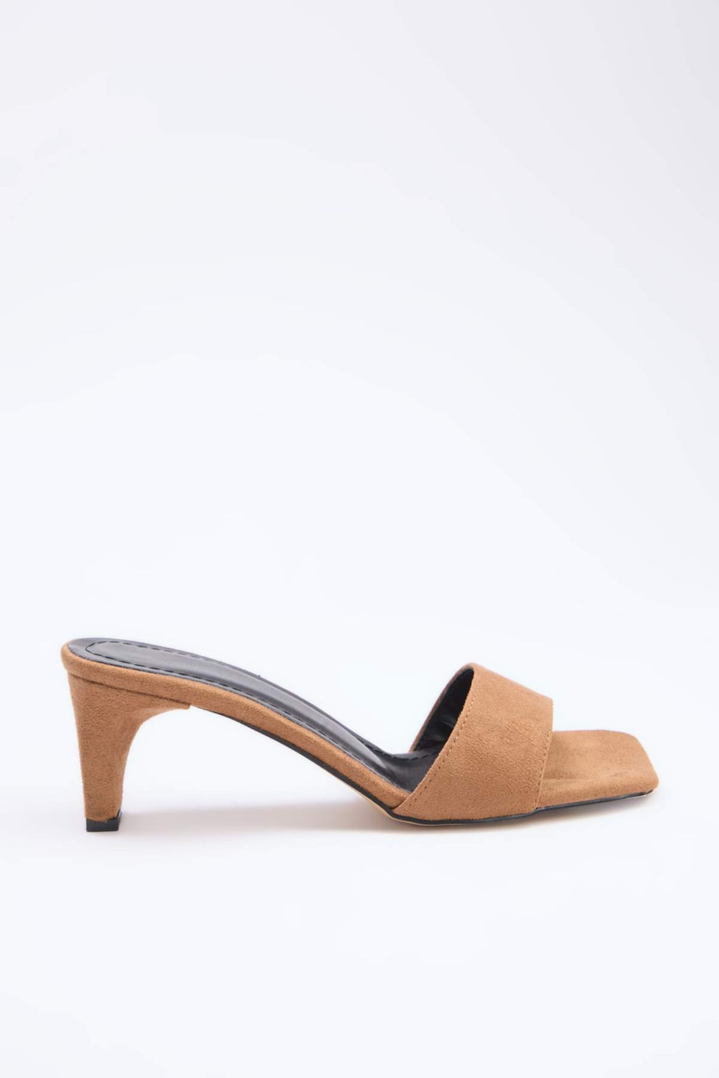 Camel Suet 6 cm Kad?n Klasik Topuklu Ayakkab? TAKSS26TO00002