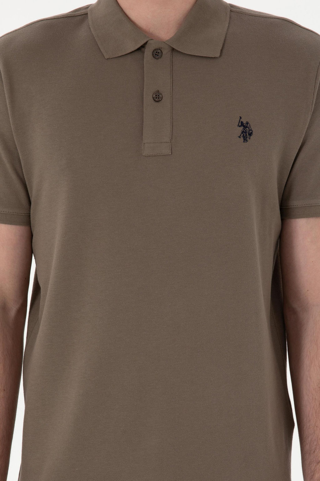 Erkek Slim Fit Polo Yaka Vizon Basic Ti__rt Sepette S_rpriz _ndirim - U.s. polo assn фото 13