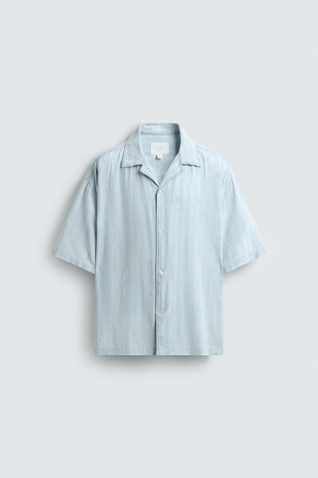 STRIPED JACQUARD WASHED SHIRT - Zara фото 7