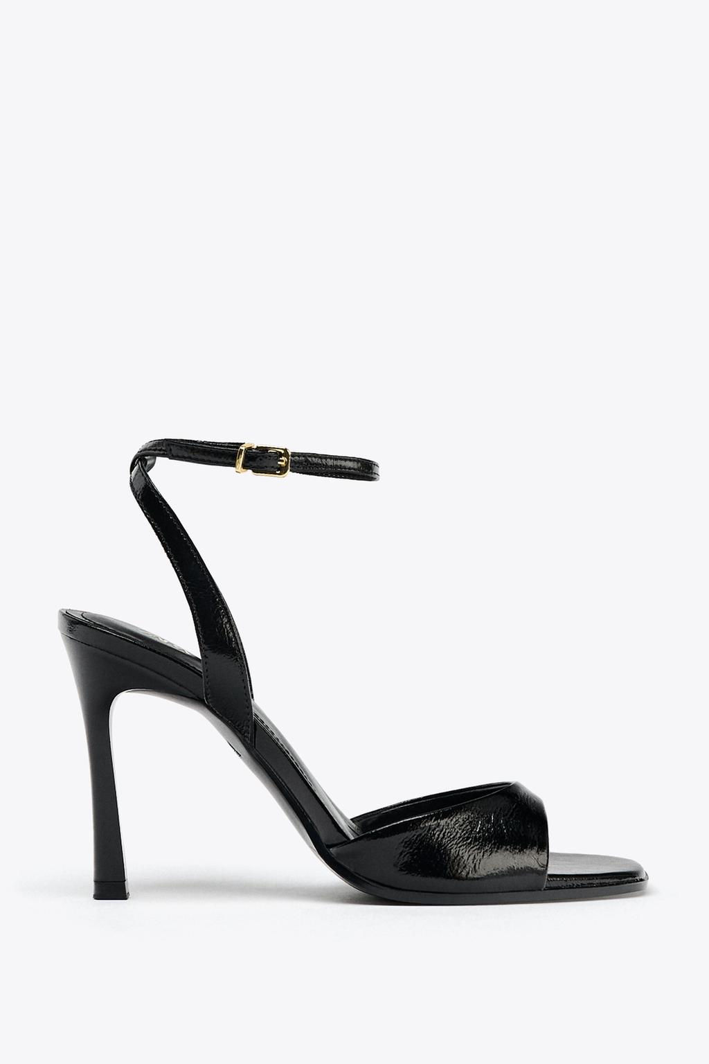 PATENT-FINISH HIGH-HEEL SANDALS - Zara фото 19