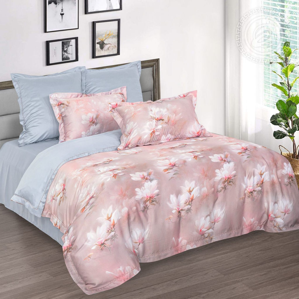 Постельное белье Рамона (тенсель) 2 сп. с Евро/Пододеяльник (молния, ушки): 1 шт.- 210*175; Простыня: 1 шт.- 240*240; Наволочка (молния, ушки): 2 шт.- 70*70; Наволочка (молния, ушки): 2 шт.- 50*70 Тенсел