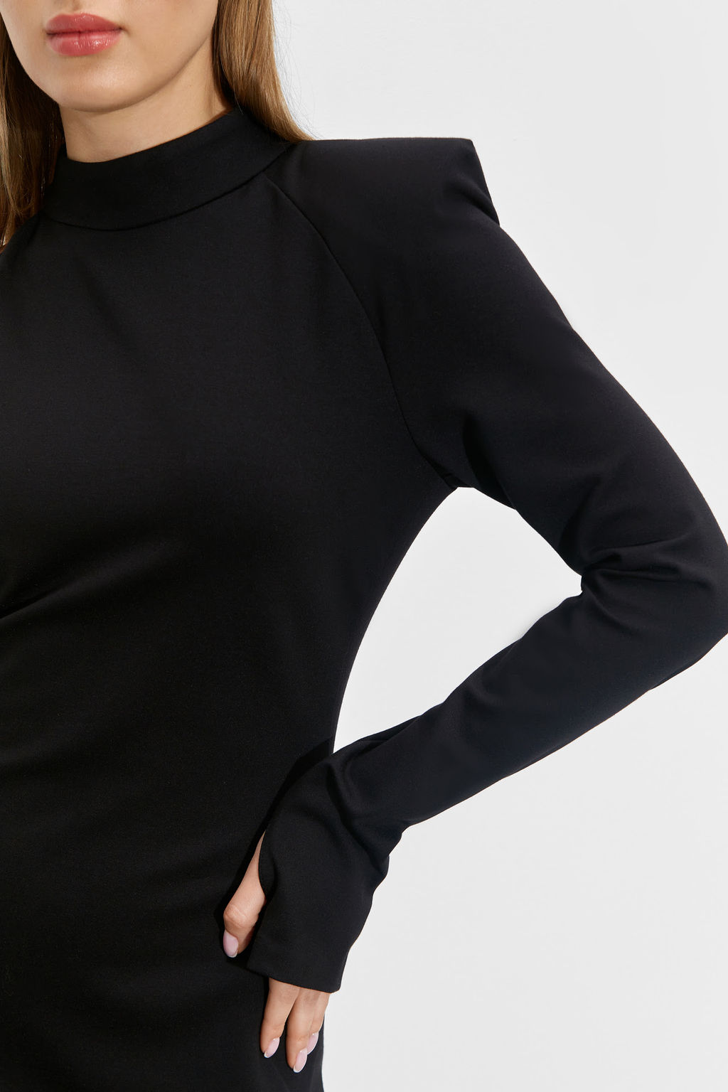 Платье асимметричное из трикотажа