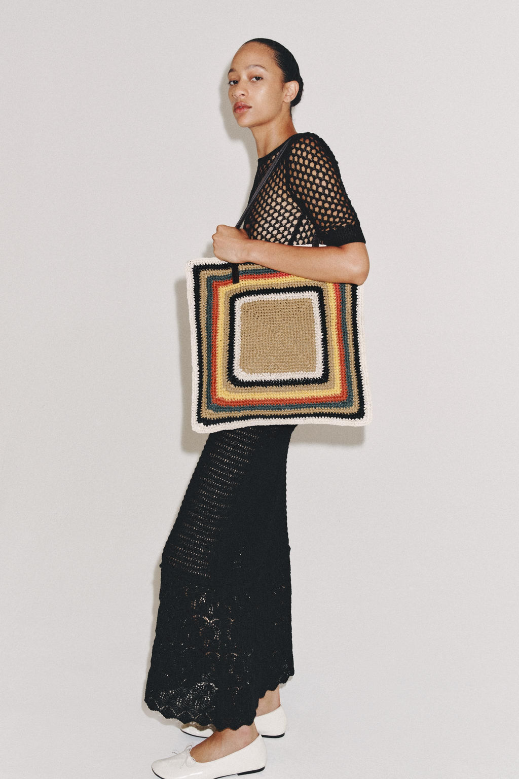 BOLSO SHOPPER MULTICOLOR / Multicolor - Zara фото 3