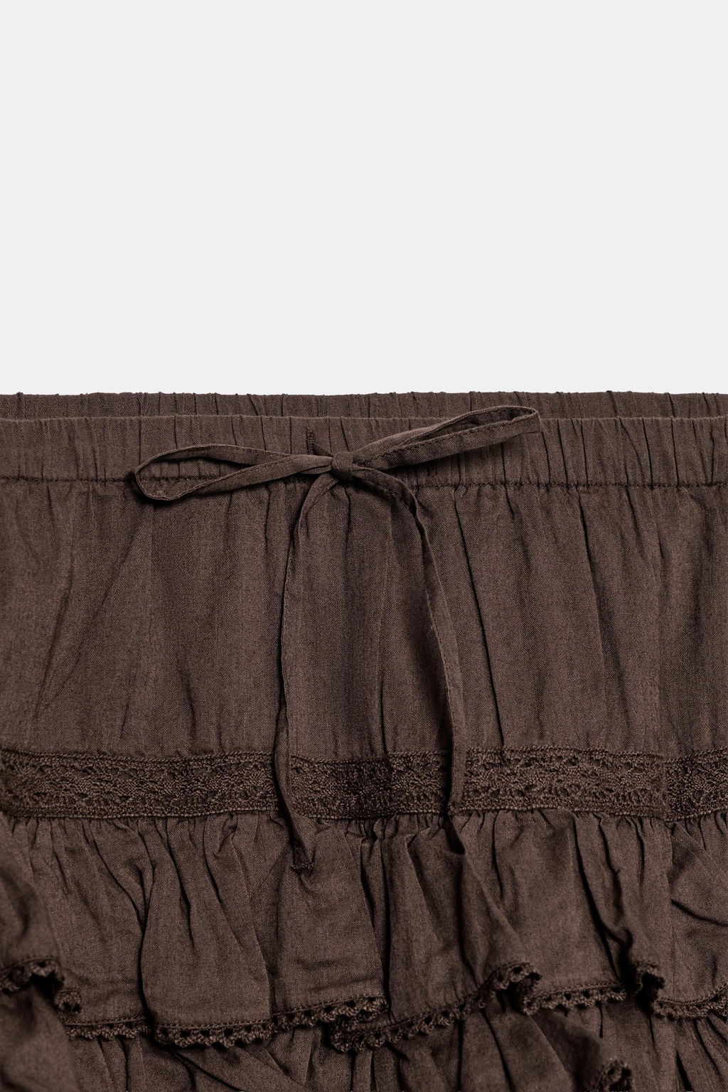FALDA PANTAL?N VOLANTES / Chocolate - Zara фото 7