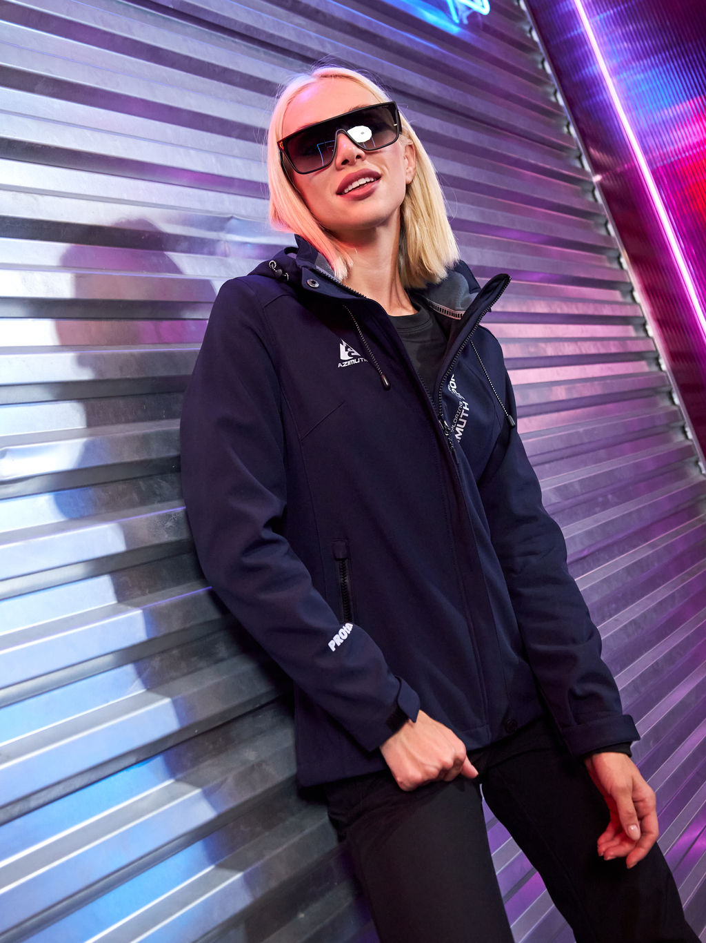 Женская мембранная куртка виндстоппер на флисе Azimuth Сияние 124/23983_709 Темно-Синий  фото 26