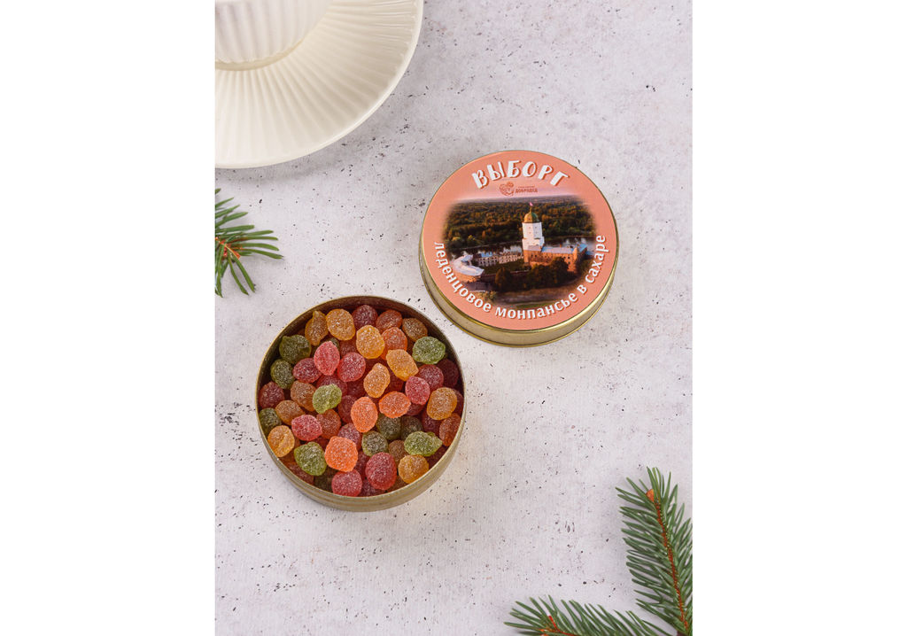 Монпансье леденцовое ассорти цветное (виды Выборга), 80 г