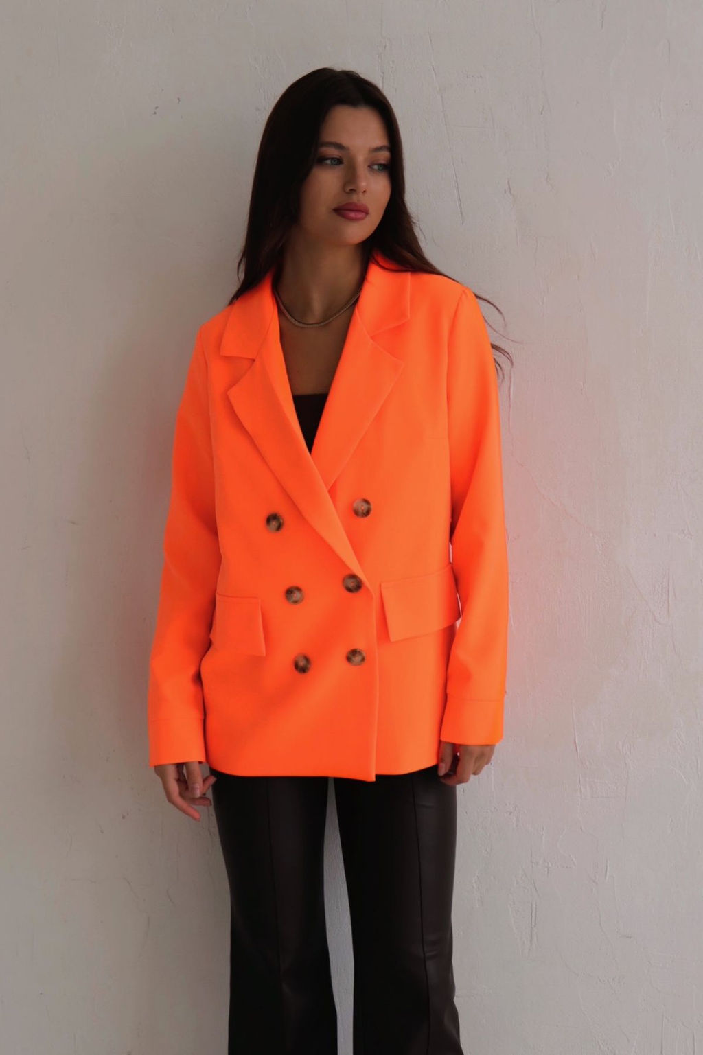 10635 Жакет двубортный ярко-оранжевый - Martichelli фото 9