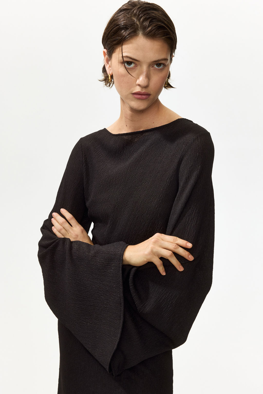 Vestido de punto con mangas trompeta - H&m фото 6