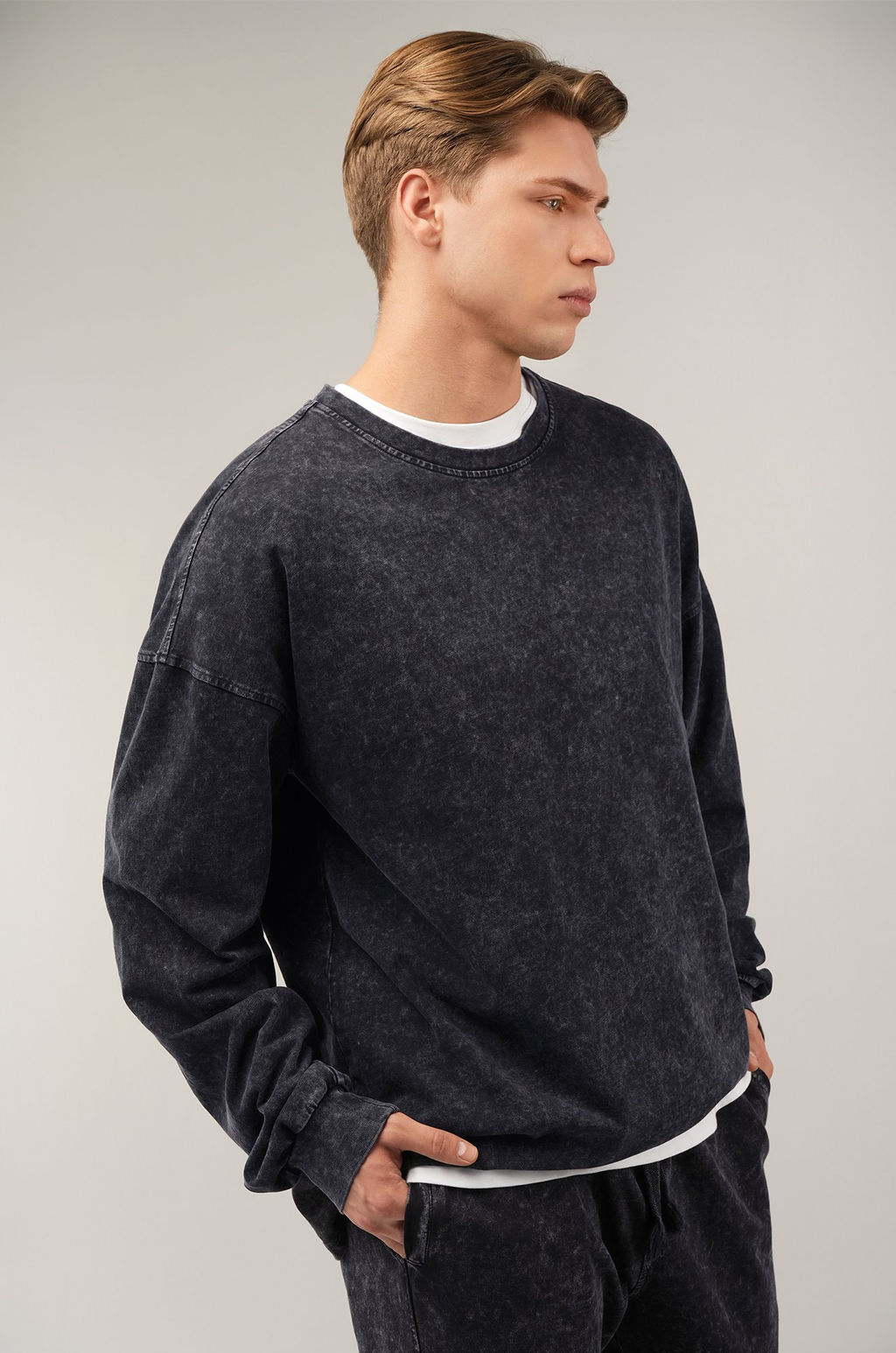 Мужской лонгслив оверсайз Happyfox