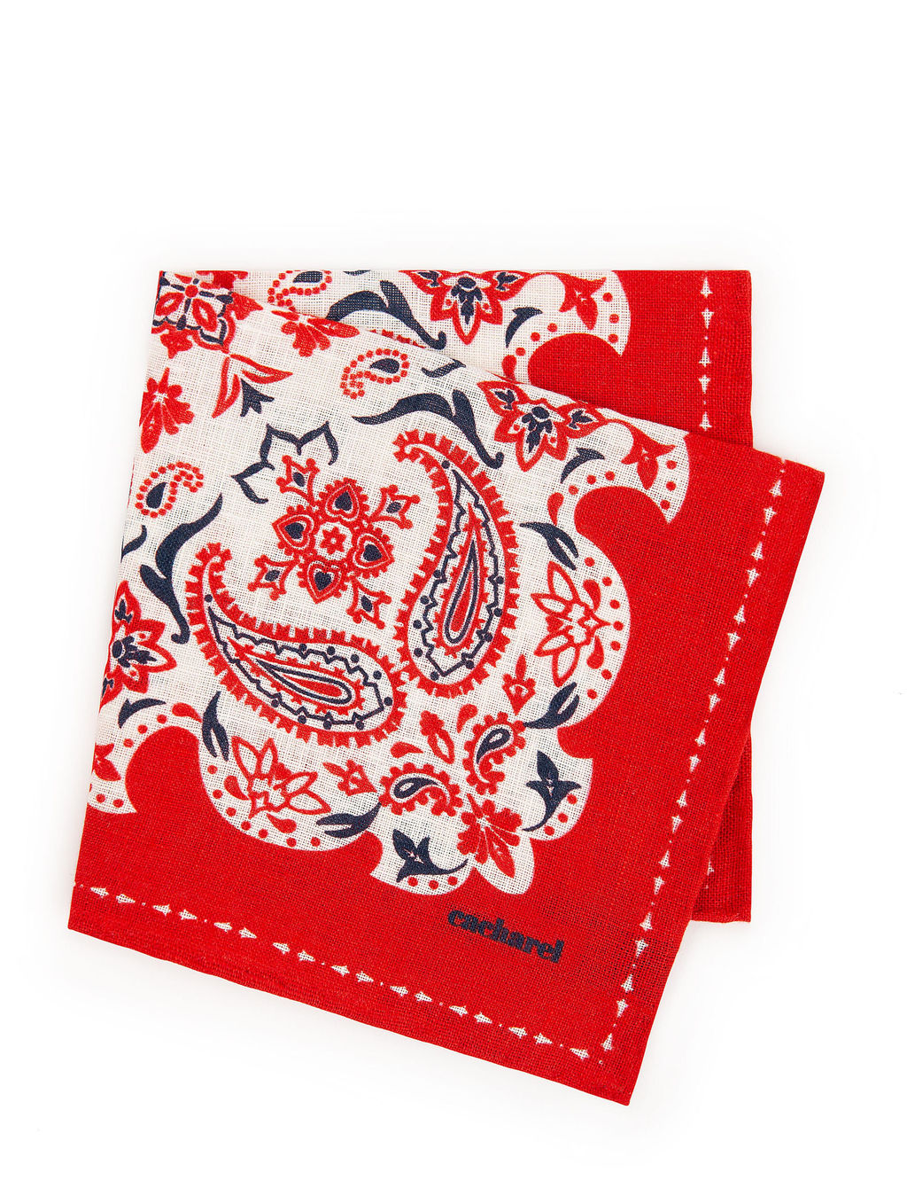 Бордовый льняной платок - Cacharel фото 5