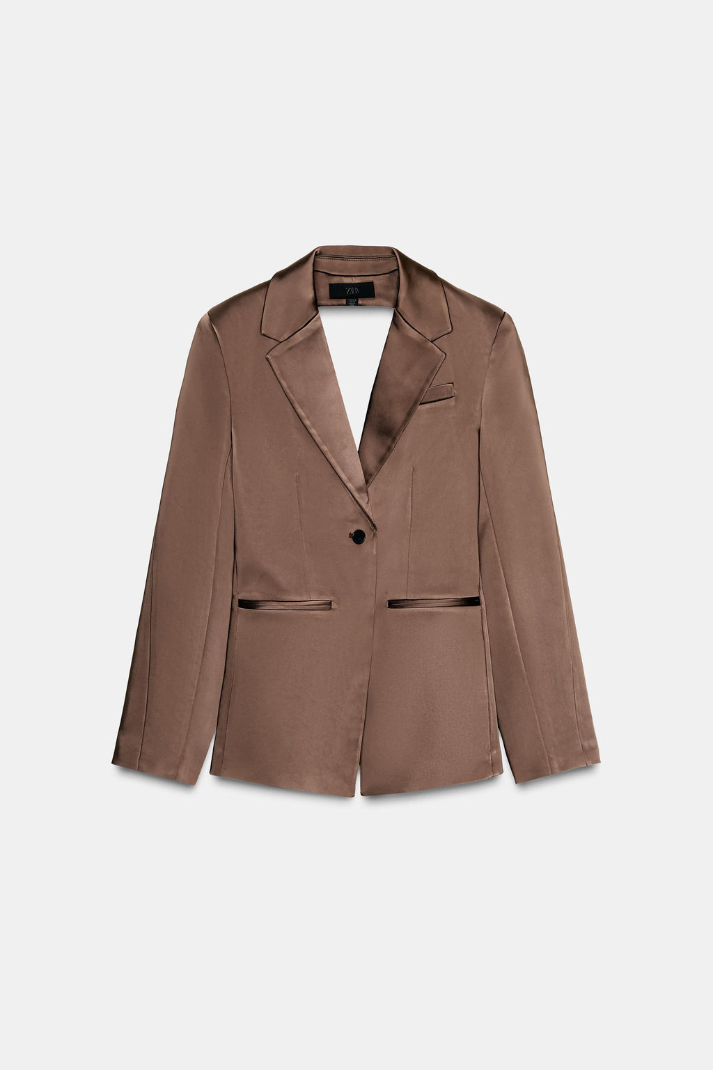 SATIN BLAZER WITH BACK VENTS