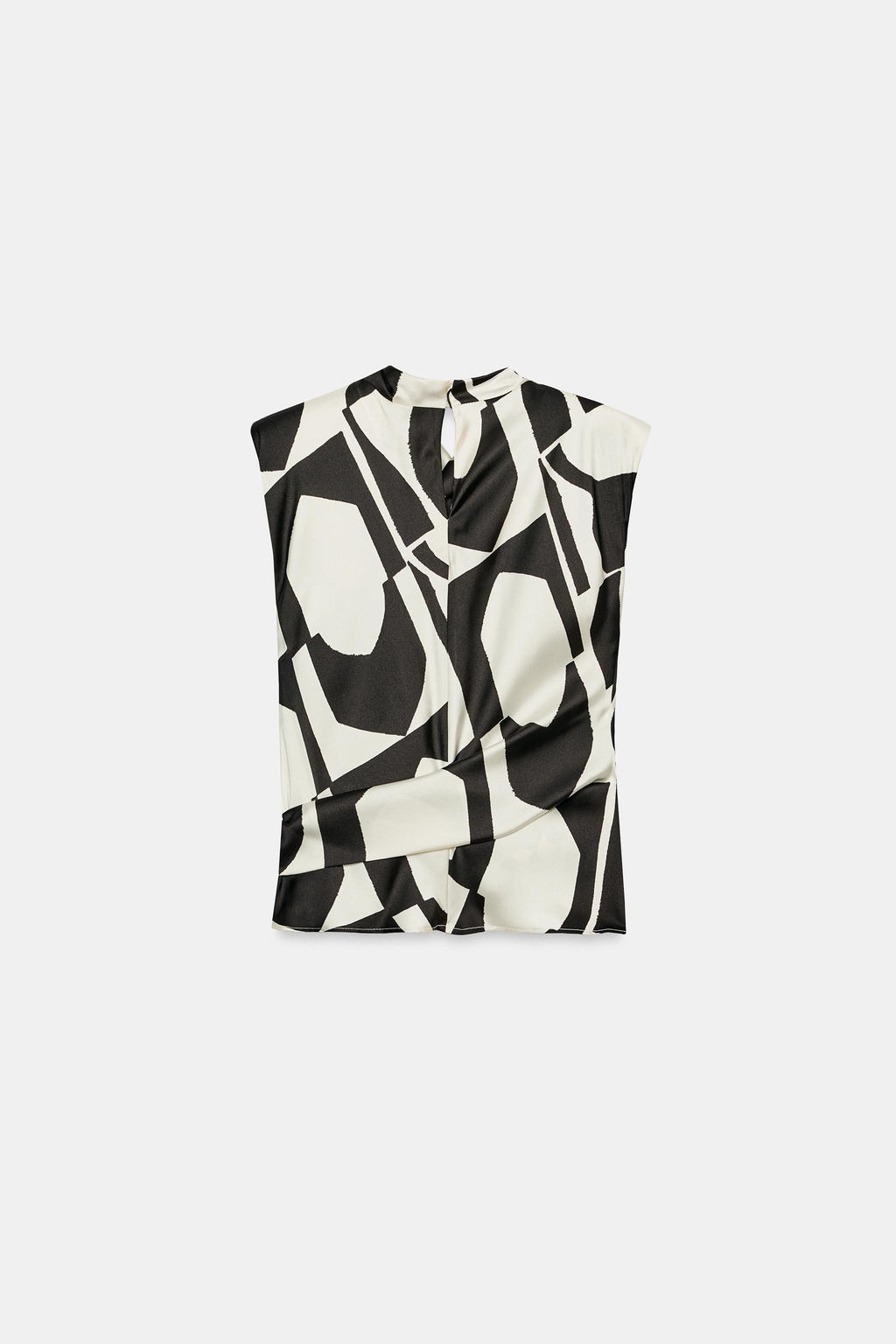 TOP HOMBRERAS ESTAMPADO GEOM?TRICO / Crudo / Negro - Zara фото 8