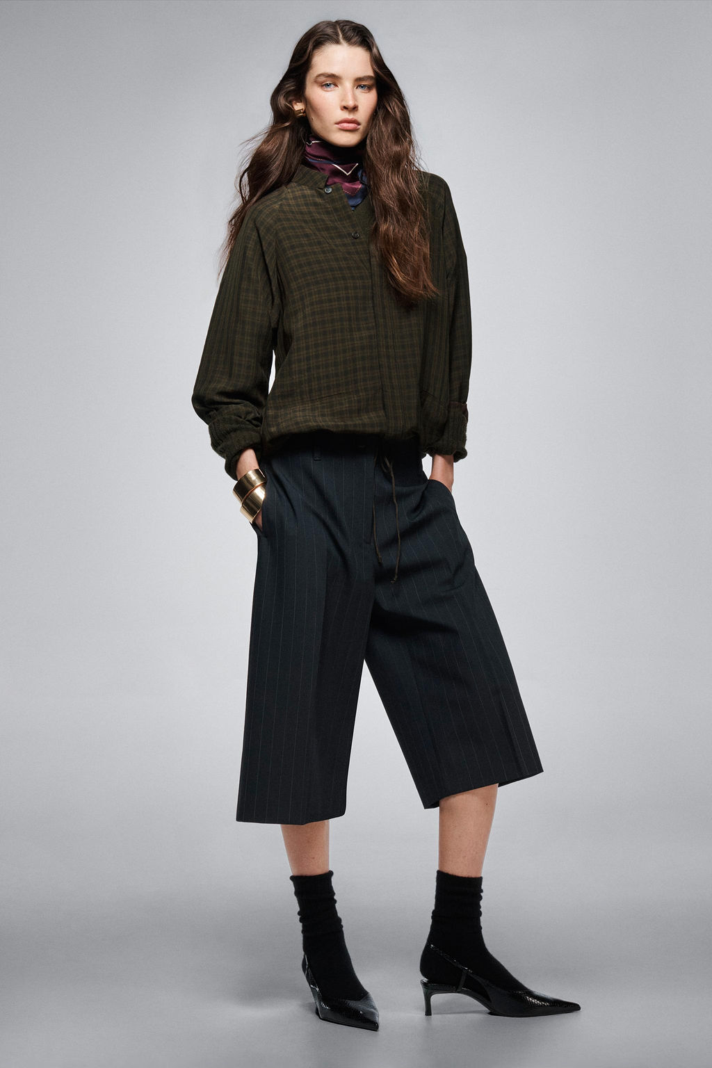 ZW COLLECTION CHECK SHIRT - Zara фото 9