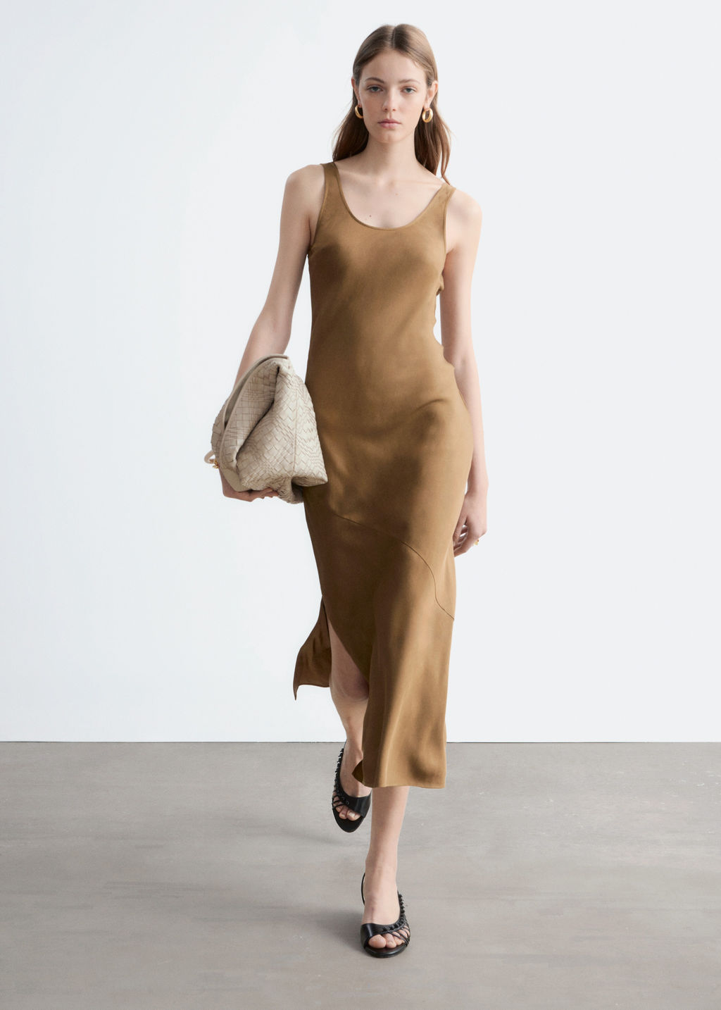 Vestido midi con corte al bies - H&m фото 2