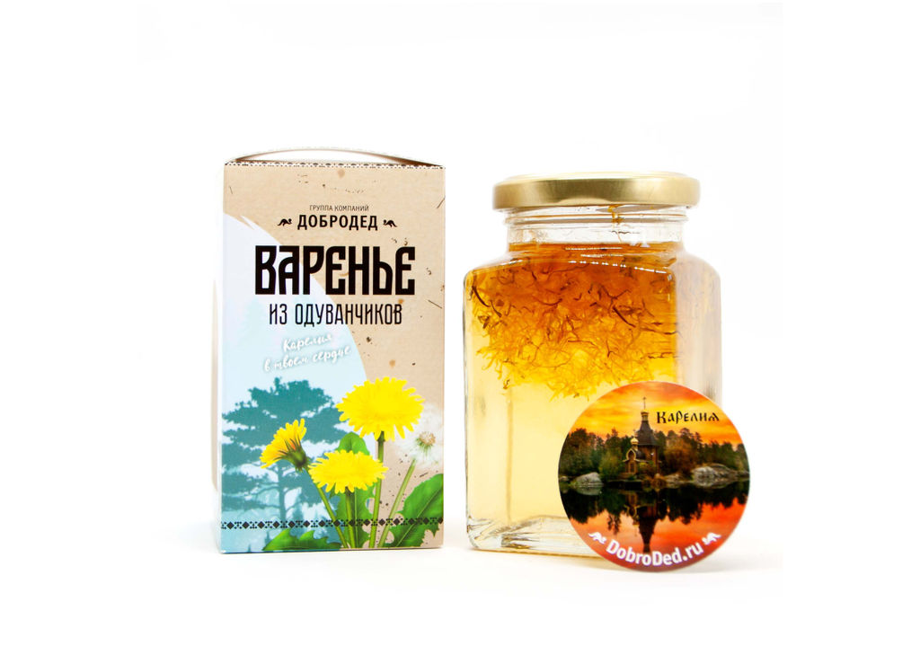 Варенье из Одуванчика баночка 300 г в коробочке с магнитиком