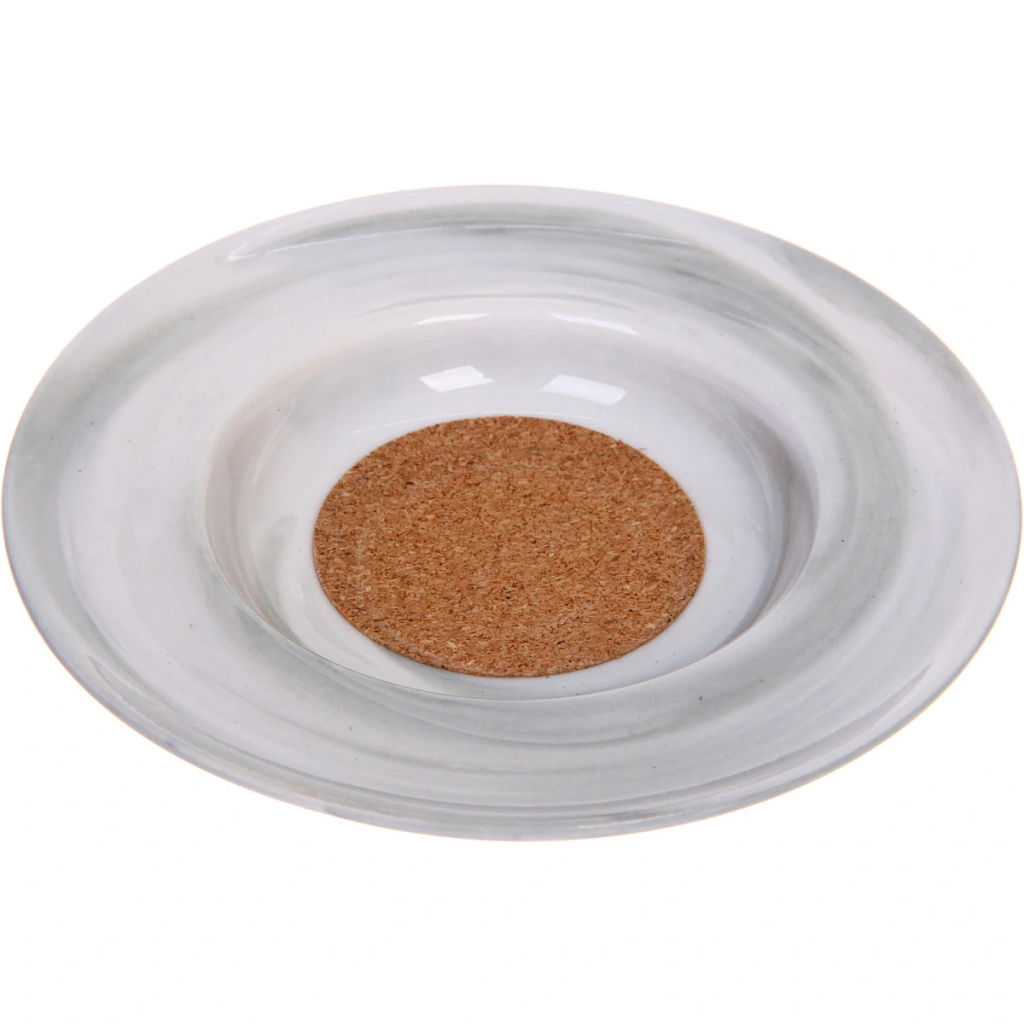 Чайная пара "Мрамор" (кружка 200мл+блюдце), серая