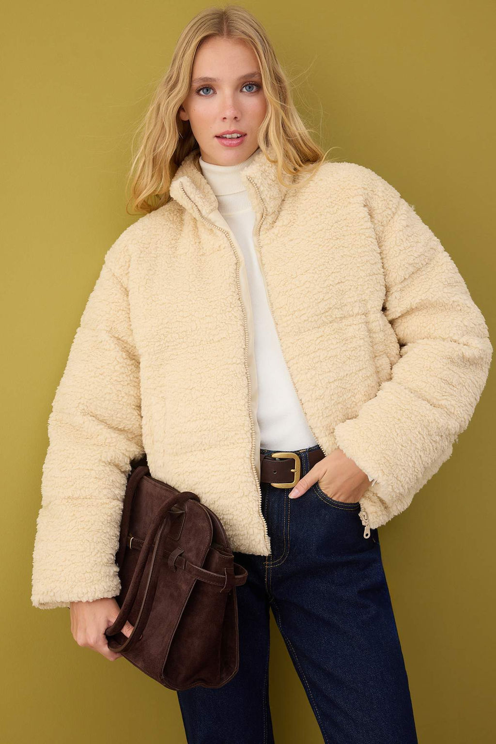 Ekru Regular Kal?p Pelus Sisme Mont TWOAW26MO00144