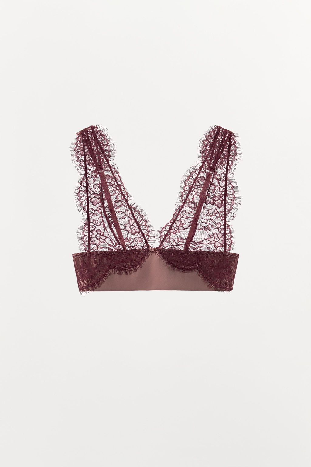 CONTRAST LACE TRIANGLE BRALETTE - Zara фото 4
