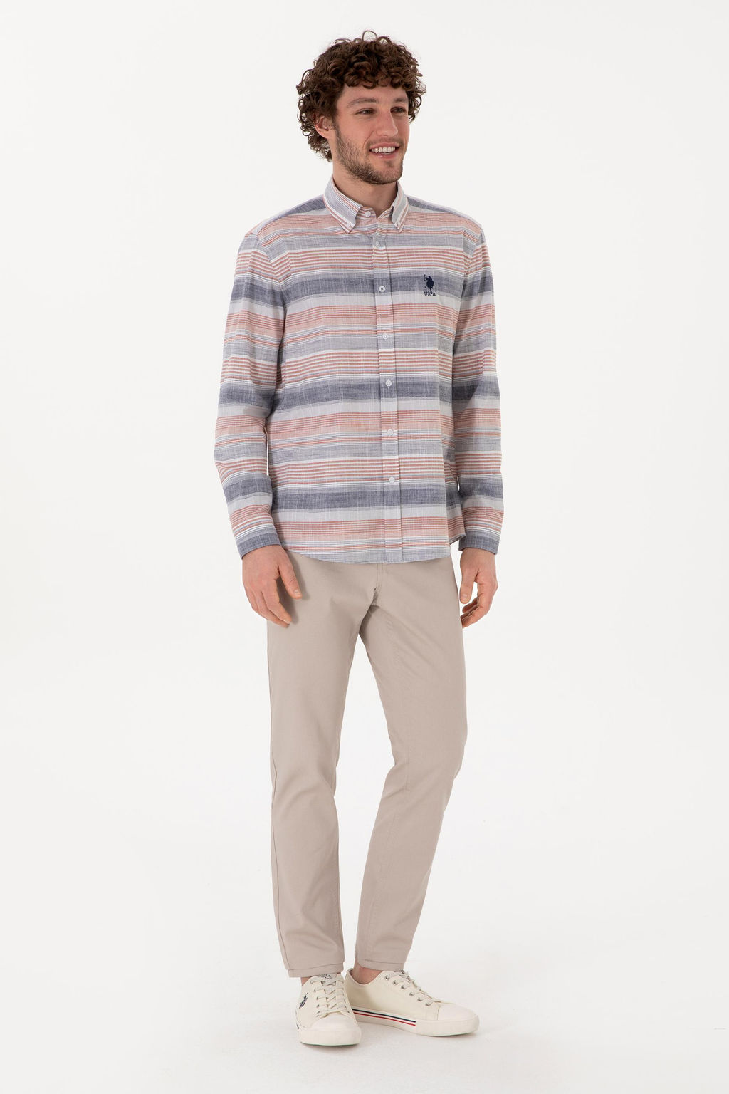 Erkek Ta_ Slim Fit Kanvas Pantolon