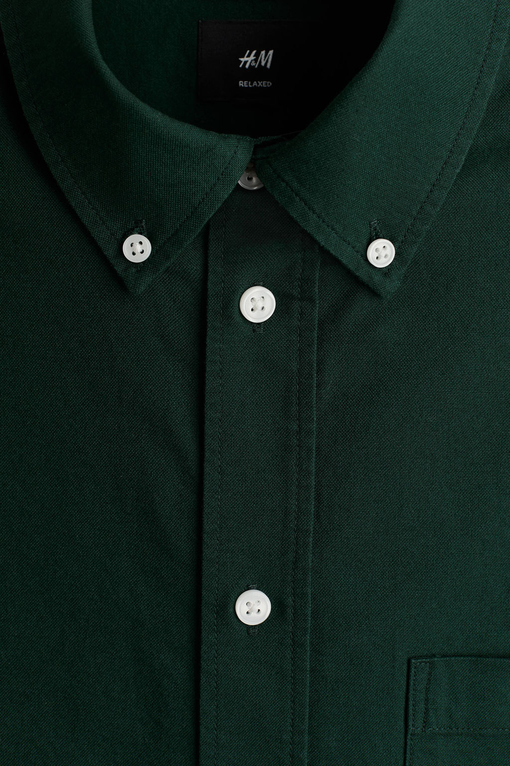 Camisa Oxford de manga corta Relaxed Fit - H&m фото 11